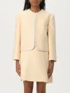 Valentino Garavani Women Cream Crepe Couture Blazer