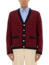 Valentino Cardigan With Toute La V Pattern In Red