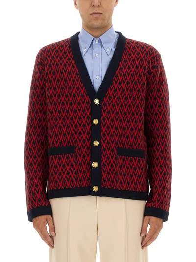 VALENTINO CARDIGAN WITH "TOUTE LA V" PATTERN