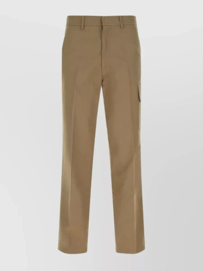 Valentino Cotton Pants In Brown