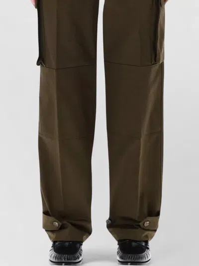 Valentino Cargo Trousers Vlogo Signature Straight Leg In Green