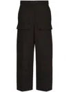 Valentino Cargo Utility Trousers Wide Leg In Black