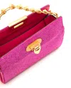 Valentino Carry Secrets Beaded Leather Clutch In Pink