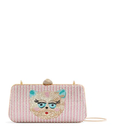 Valentino Garavani Embellished Carry Secrets Le Chat De La Maison Minaudiere In Gold