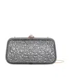 Valentino Garavani  Garavani Carry Secrets Minaudiere With Rhinestones Woman Crystal Uni In Silver