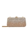 Valentino Carry Secrets Rhinestone-embellished Clutch Bag In Beige/crystal