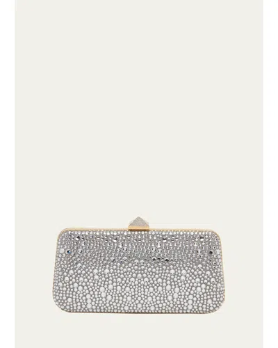 Valentino Garavani Carry Secrets Sparkling Rhinestones Clutch Bag In Crystal
