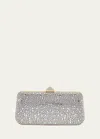 Valentino Carry Secrets Crystal-embellished Suede Clutch In V3v Crystal Cryst