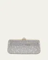 Valentino Garavani Carry Secrets Sparkling Rhinestones Clutch Bag In V3v Crystal Crystal