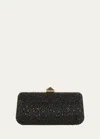 Valentino Garavani Carry Secrets Sparkling Rhinestones Clutch Bag In Black