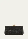 Valentino Garavani Carry Secrets Sparkling Rhinestones Clutch Bag In Jet Jet