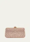 Valentino Garavani Carry Secrets Sparkling Rhinestones Clutch Bag In Zzf Gold Quartz G