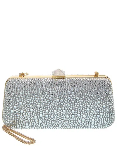 Valentino Garavani Valentino Carry Secrets Suede Clutch In Gray