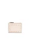 Valentino `rockstud` Coin Purse/card Case In White