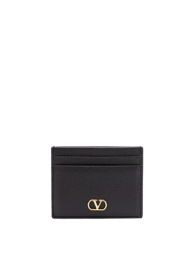 Valentino Garavani Vlogo Signaturecard Holder In Black