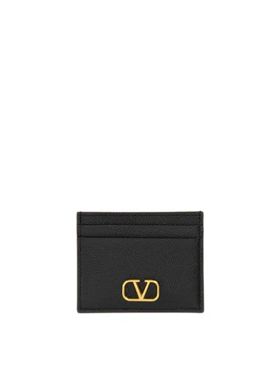 Valentino Garavani Vlogo Signature Card Holder In Black