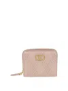 Valentino Quilted Zip Around Wallet 67 In Pink