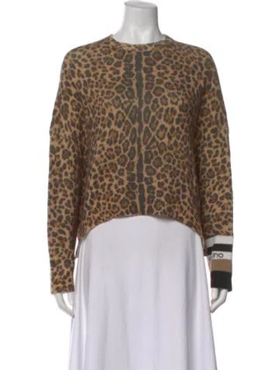 Pre-owned Valentino Cashmere Animal Print Sweater In Multi