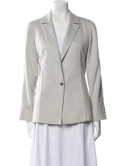 Pre-owned Valentino Cashmere Blazer In Silver