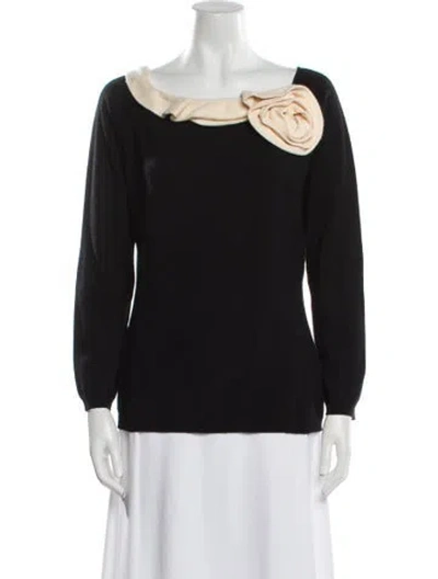 Pre-owned Valentino Cashmere Colorblock Pattern Sweater
