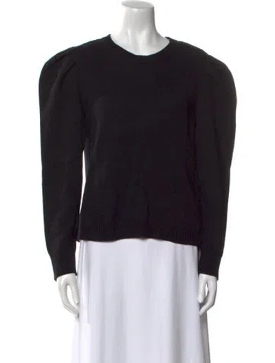 Pre-owned Valentino Cashmere Crew Neck Sweater In Black