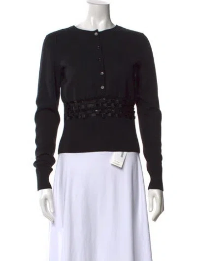 Pre-owned Valentino Cashmere Crew Neck Sweater In Brown