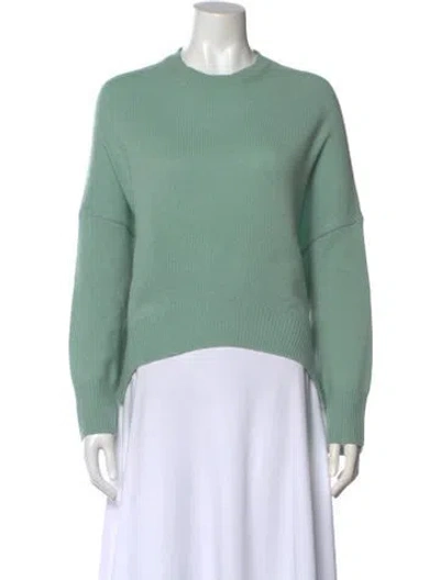 Pre-owned Valentino Cashmere Crew Neck Sweater In Green