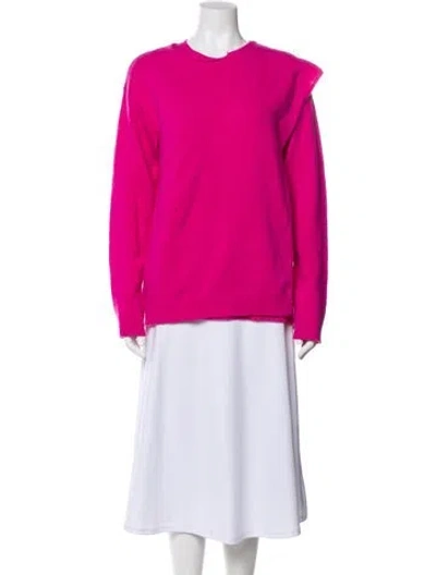 Pre-owned Valentino Cashmere Crew Neck Sweater In Pink