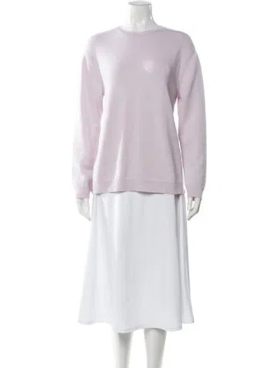 Pre-owned Valentino Cashmere Crew Neck Sweater In Pink