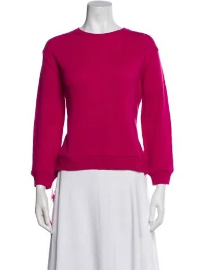 Pre-owned Valentino Cashmere Crew Neck Sweater In Pink