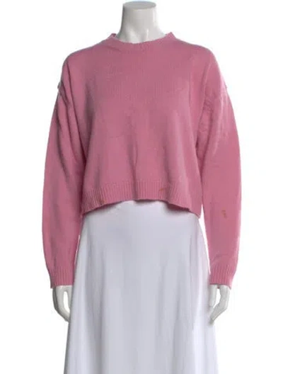 Pre-owned Valentino Cashmere Crew Neck Sweater In Pink