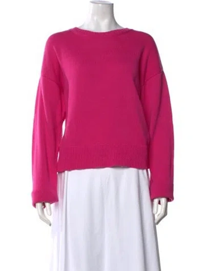 Pre-owned Valentino Cashmere Crew Neck Sweater In Pink