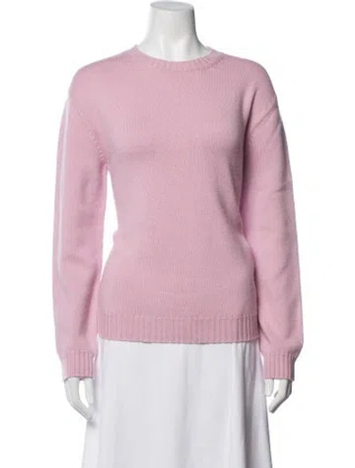 Pre-owned Valentino Cashmere Crew Neck Sweater In Pink