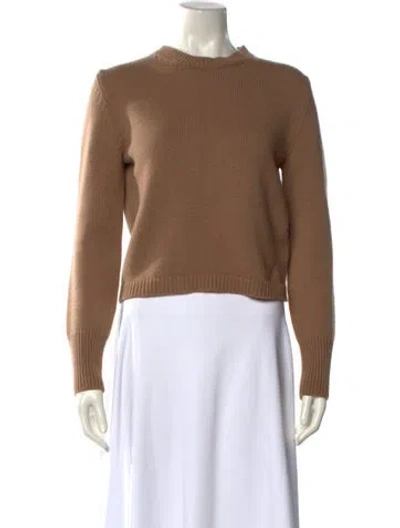 Pre-owned Valentino Cashmere Crew Neck Sweater W/ Tags In Brown