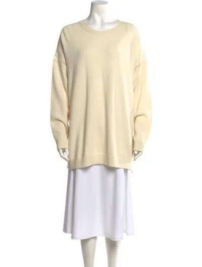 Pre-owned Valentino Cashmere Crew Neck Sweater W/ Tags In Neutrals