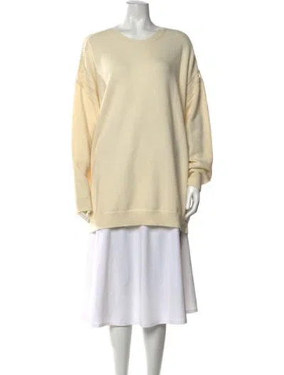 Pre-owned Valentino Cashmere Crew Neck Sweater W/ Tags In Neutrals
