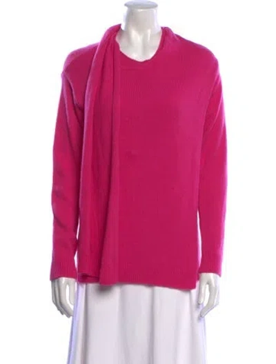 Pre-owned Valentino Cashmere Crew Neck Sweater W/ Tags In Pink
