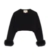 Valentino Cashmere Jumper With Feathers In Black
