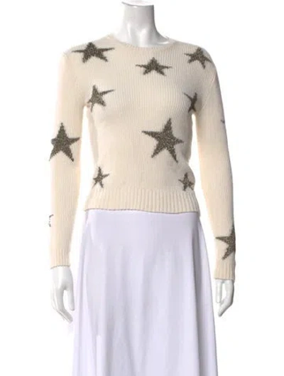 Pre-owned Valentino Cashmere Graphic Print Sweater