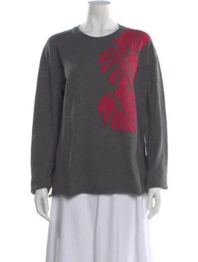 Pre-owned Valentino Cashmere Graphic Print Sweater In Multi