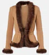 Valentino Cashmere Jacket In Brown