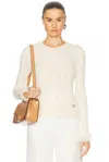 Valentino Ruffled Cuff-detailing Jumper In Betulla & Avorio