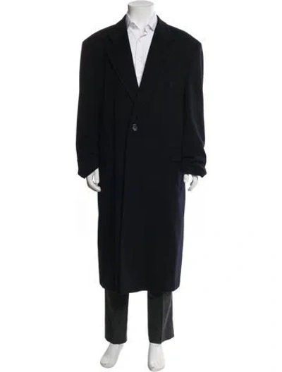 Pre-owned Valentino Cashmere Overcoat In Black