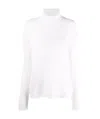 Valentino Cashmere Roll-neck Jumper In Ivory White