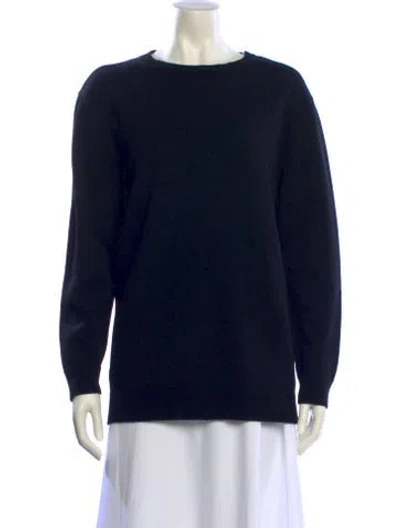 Pre-owned Valentino Cashmere Scoop Neck Sweater W/ Tags In Blue