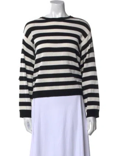 Pre-owned Valentino Cashmere Striped Sweater In Neutral