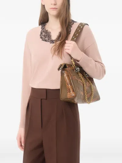 Valentino Cashmere Sweater With Lace In Pink