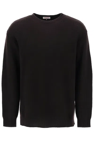 Valentino Cashmere Sweater With Stud In Black