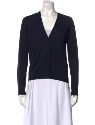 Pre-owned Valentino Cashmere V-neck Sweater In Black