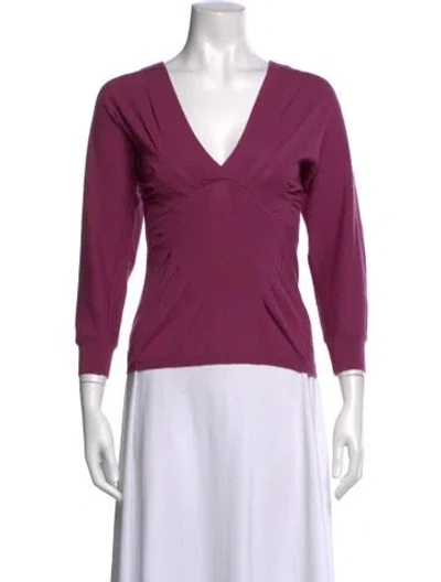 Pre-owned Valentino Cashmere V-neck Sweater In Multi